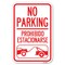 Signmission No Parking Prohibido Estacionarse With Heavy-Gauge Aluminum Sign, 12" x 18", A-1218-23597 A-1218-23597 - alternate 1